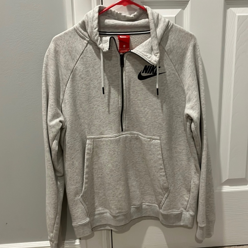 nike quarter zip, used, worn few times, no stains or wear marks- womens nedium